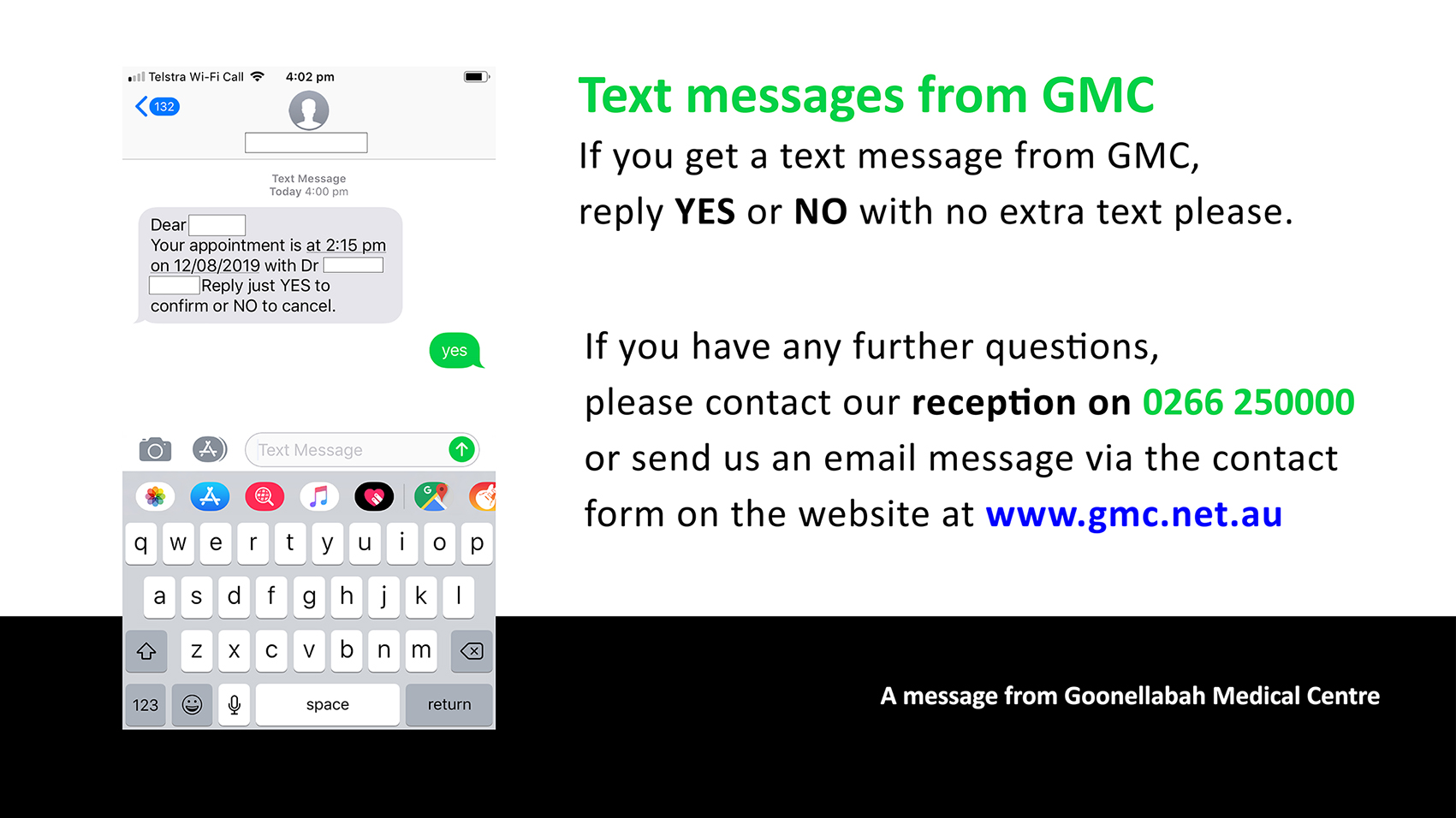Text Messages from GMC